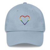 Pride Heart Hat: Embroidered Pride Cap