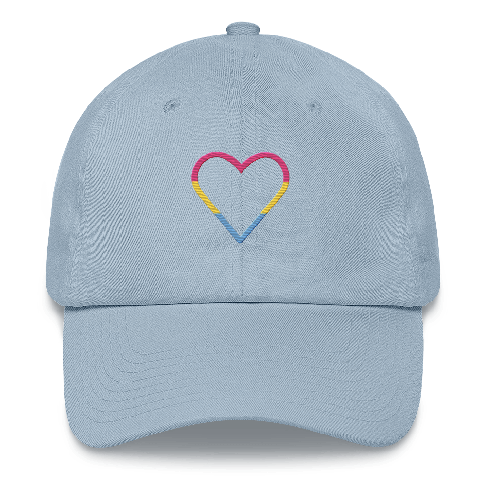 Pansexual Heart Hat: Embroidered Pride Cap