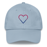 Bisexual Heart Hat: Embroidered Pride Cap