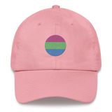 Polysexual Flag Embroidered Circle Cap: Celebratory LGBTQ+ Pride Design