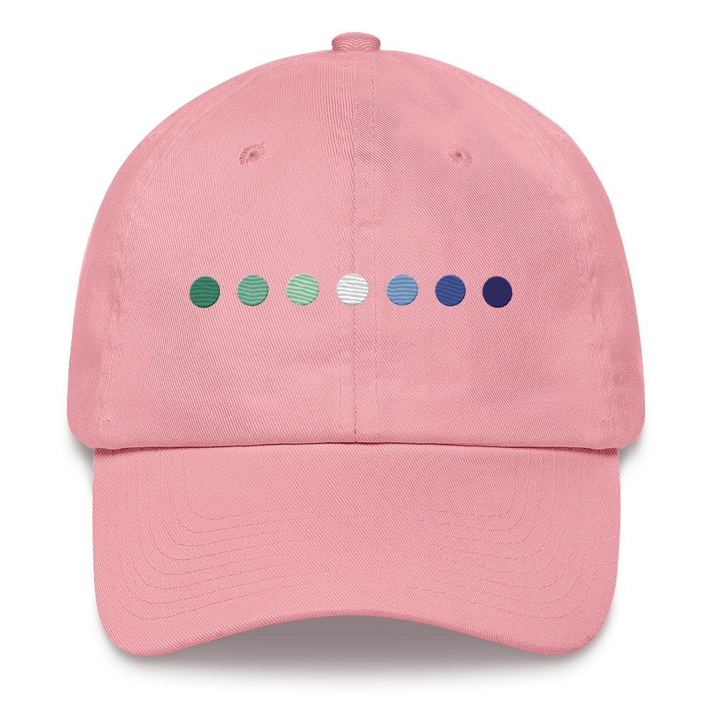 Embroidered Gay Pride Hat: Pride Flag Horizontal Circle Design