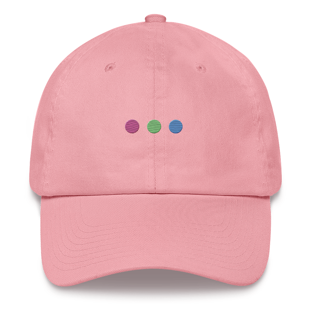 Embroidered Polysexual Hat: Pride Flag Horizontal Circle Design