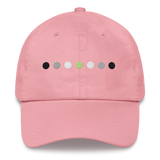 Embroidered Agender Hat: Pride Flag Horizontal Circle Design