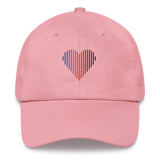 Polyamory Heart Lines Hat: Embroidered Pride Gradient Cap