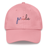 Polyamory Pride Hat: Cursive 'Pride' in Gradient Colors