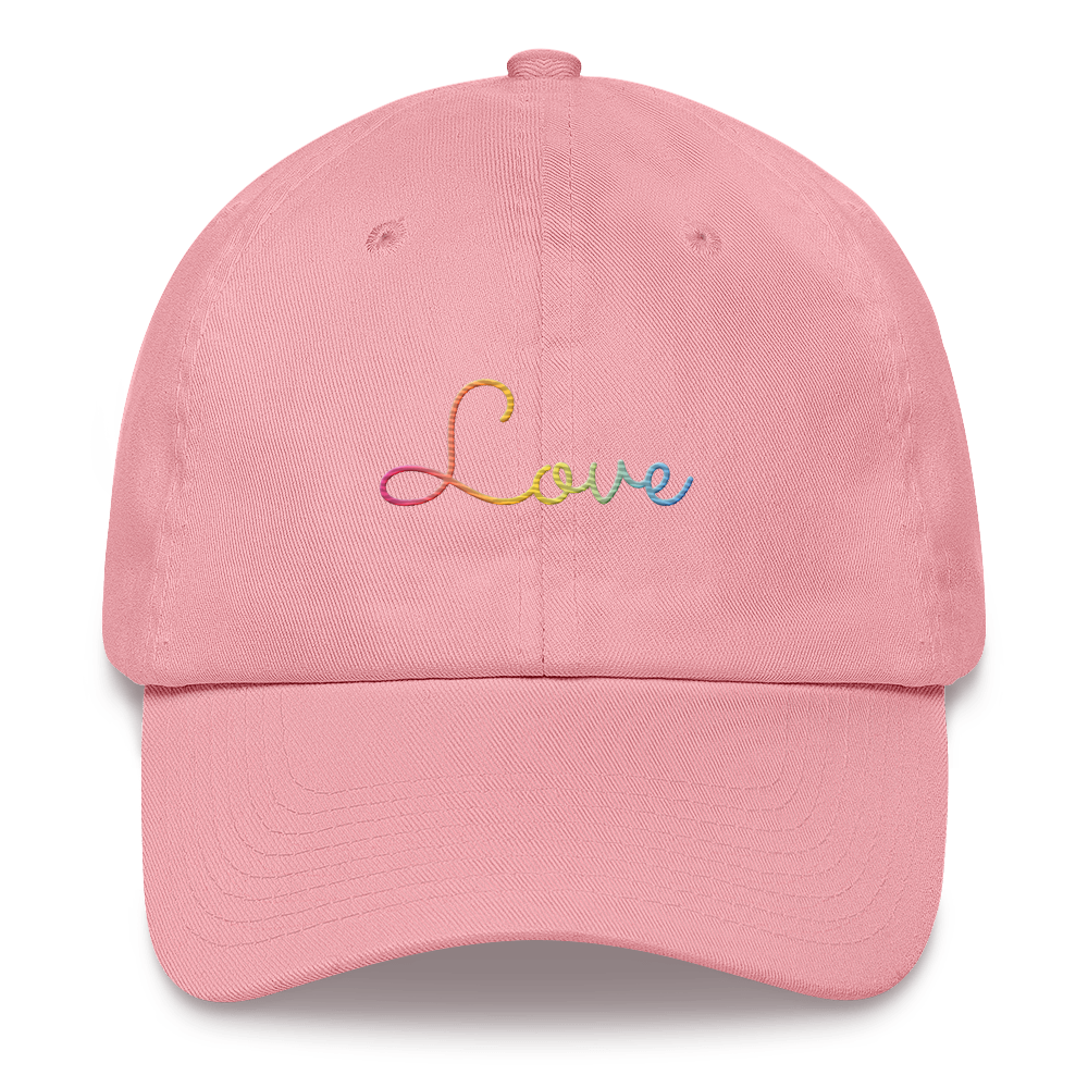 Pansexual Love Script Hat: Elegantly Embroidered Pride Cap