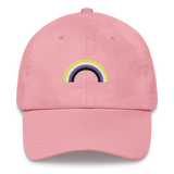 Embroidered Nonbinary Rainbow Hat: Pride Flag LGBTQ+ Design