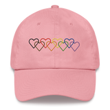 Philly Pride Hat: Interlaced Heart Outlines Embroidered Cap