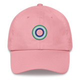 Embroidered Hat: Gay Pride Ring Emblem Design