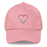 Polysexual Heart Hat: Embroidered Pride Cap