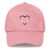 Asexual Heart Hat: Embroidered Pride Cap