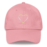 Pangender Heart Hat: Embroidered Pride Cap