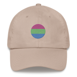 Polysexual Flag Embroidered Circle Cap: Celebratory LGBTQ+ Pride Design