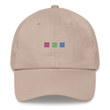 Embroidered Polysexual Hat: Pride Flag Horizontal Square Design