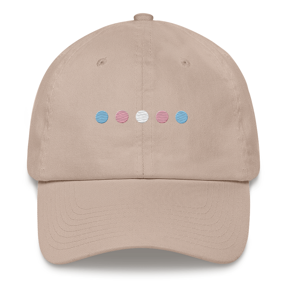 Embroidered Transgender Hat: Pride Flag Horizontal Circle Design