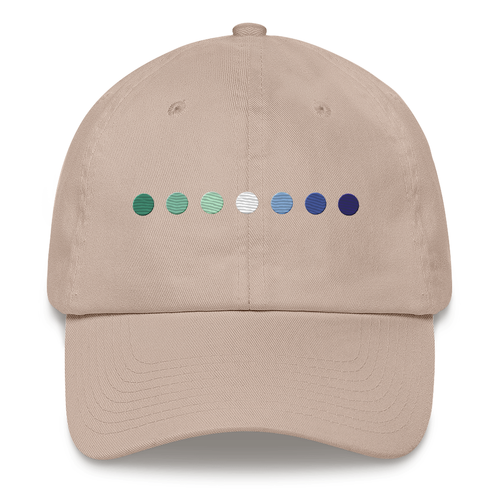 Embroidered Gay Pride Hat: Pride Flag Horizontal Circle Design