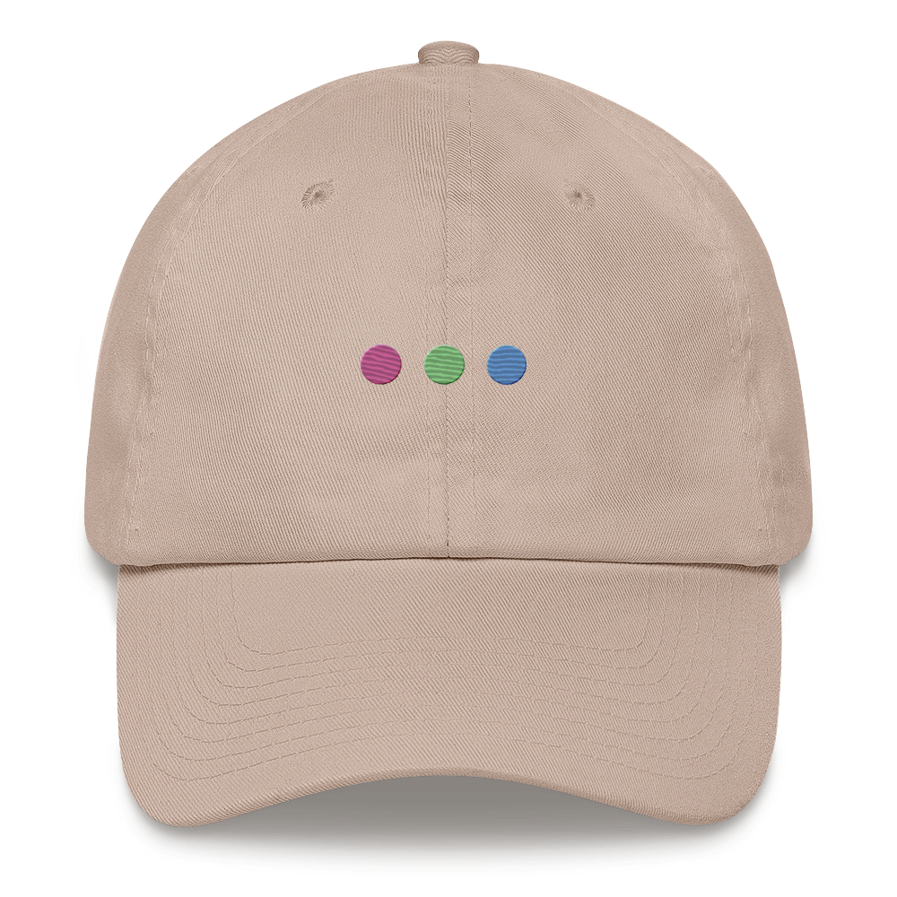 Embroidered Polysexual Hat: Pride Flag Horizontal Circle Design