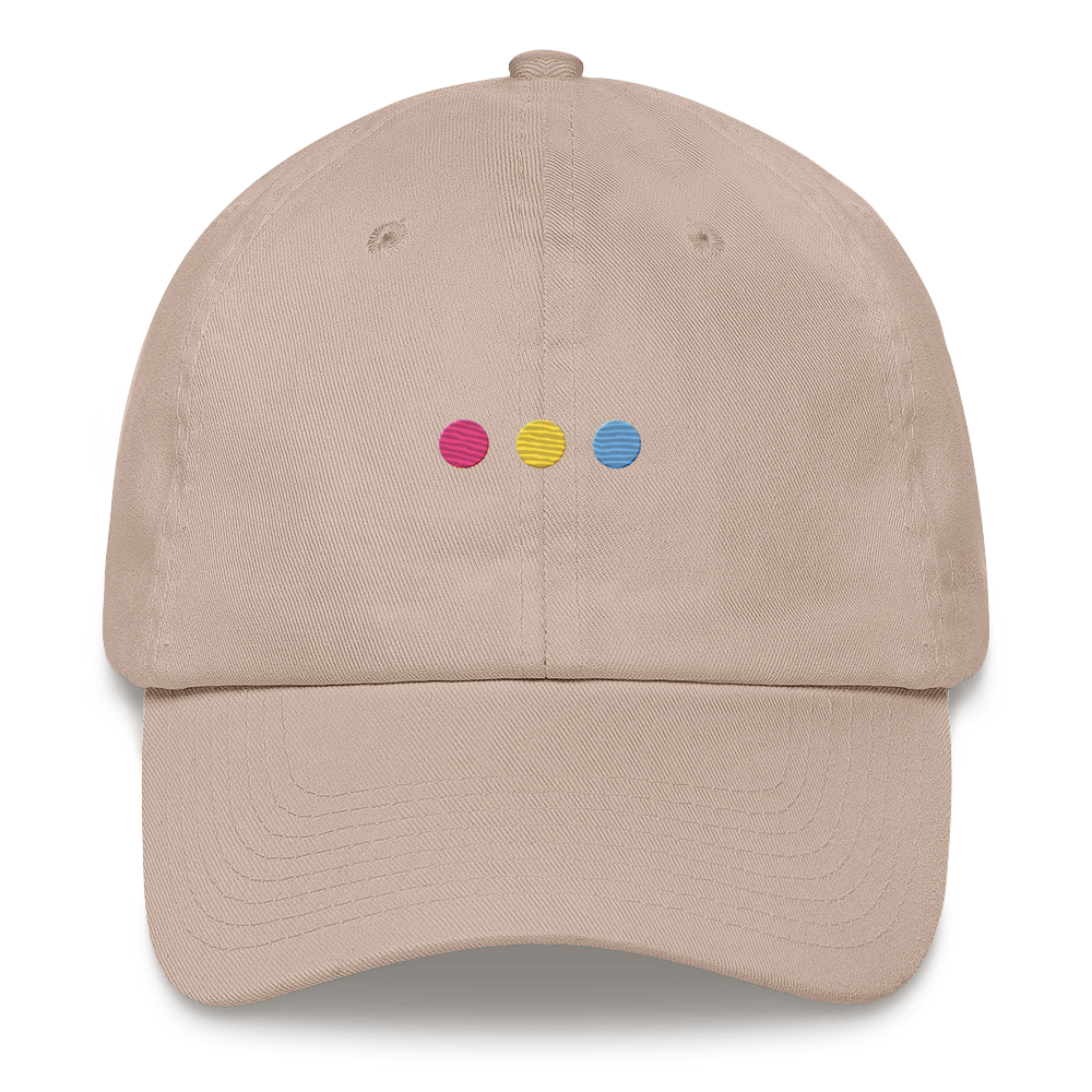 Embroidered Pansexual Hat: Pride Flag Horizontal Circle Design