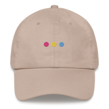 Embroidered Pansexual Hat: Pride Flag Horizontal Circle Design