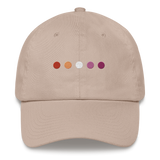 Embroidered Lesbian Hat: Pride Flag Horizontal Circle Design