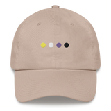 Embroidered Nonbinary Hat: Pride Flag Horizontal Circle Design