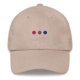 Embroidered Bisexual Hat: Pride Flag Horizontal Circle Design