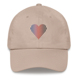 Polyamory Heart Lines Hat: Embroidered Pride Gradient Cap