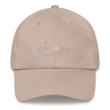 Transgender Love Script Hat: Elegantly Embroidered Pride Cap