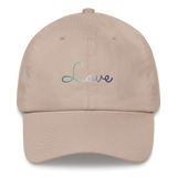 Gay Pride Love Script Hat: Elegantly Embroidered Pride Cap