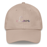 Genderfluid Love Script Hat: Elegantly Embroidered Pride Cap