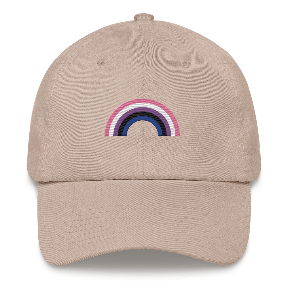 Embroidered Genderfluid Rainbow Hat: Pride Flag LGBTQ+ Design