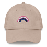 Embroidered Genderfluid Rainbow Hat: Pride Flag LGBTQ+ Design