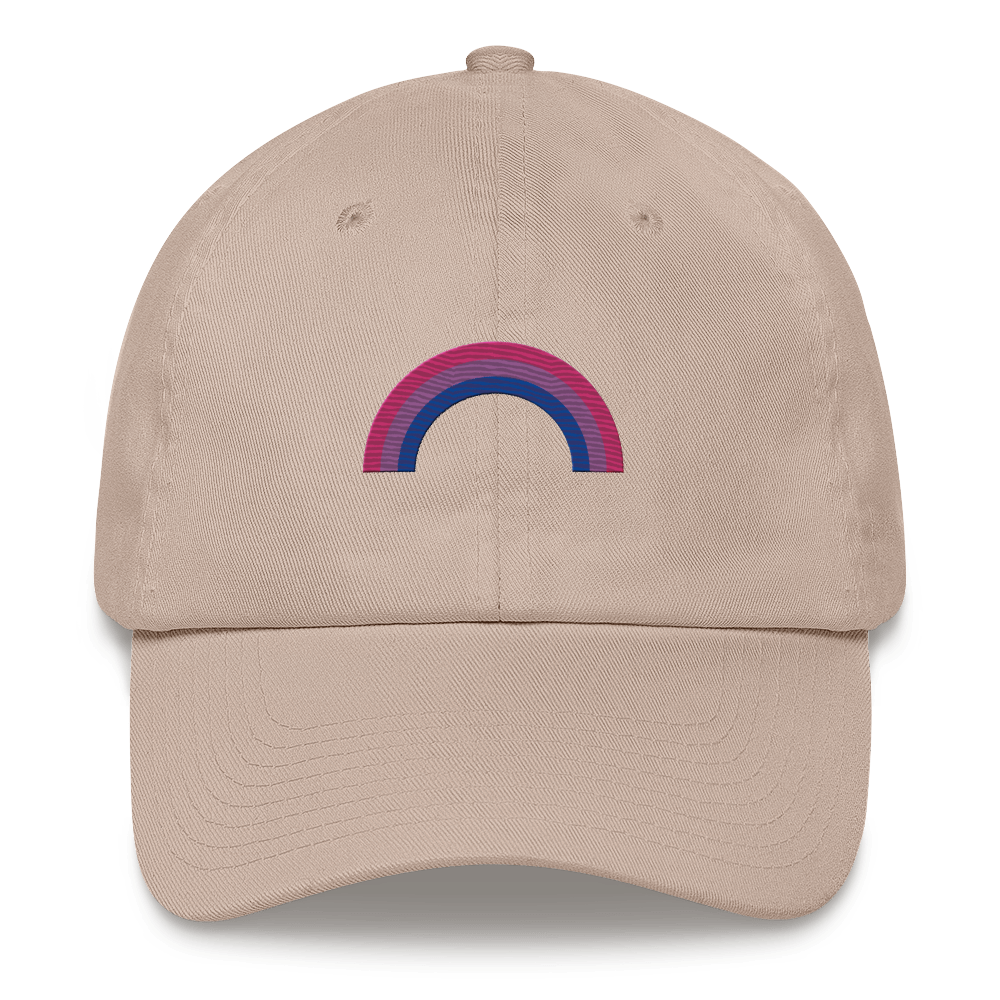 Embroidered Bisexual Rainbow Hat: Pride Flag LGBTQ+ Design