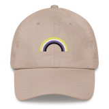 Embroidered Nonbinary Rainbow Hat: Pride Flag LGBTQ+ Design