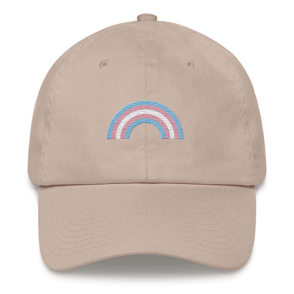 Embroidered Transgender Rainbow Hat: Pride Flag LGBTQ+ Design