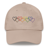 Philly Pride Hat: Interlaced Heart Outlines Embroidered Cap