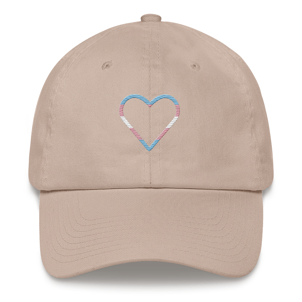 Transgender Heart Hat: Embroidered Pride Cap