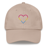 Pansexual Heart Hat: Embroidered Pride Cap