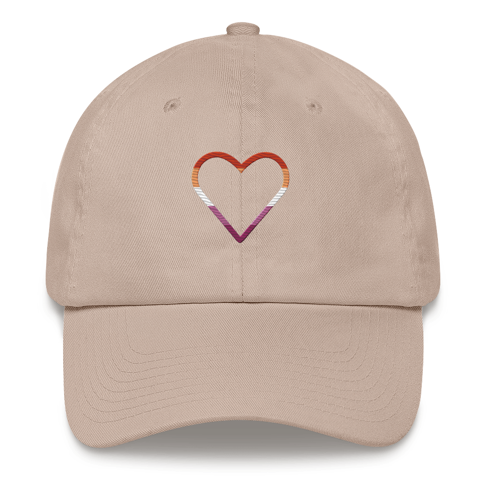 Lesbian Heart Hat: Embroidered Pride Cap