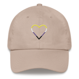 Nonbinary Heart Hat: Embroidered Pride Cap