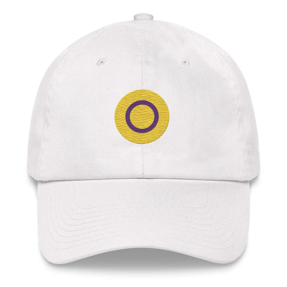 Intersex Flag Embroidered Circle Cap: Celebratory LGBTQ+ Pride Design