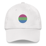 Polysexual Flag Embroidered Circle Cap: Celebratory LGBTQ+ Pride Design