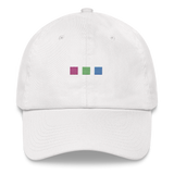 Embroidered Polysexual Hat: Pride Flag Horizontal Square Design