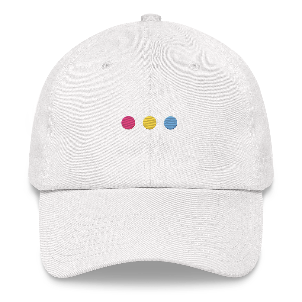 Embroidered Pansexual Hat: Pride Flag Horizontal Circle Design