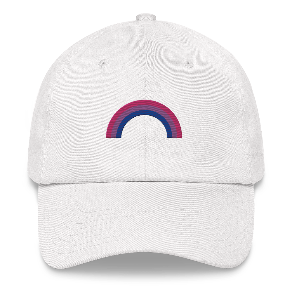 Embroidered Bisexual Rainbow Hat: Pride Flag LGBTQ+ Design