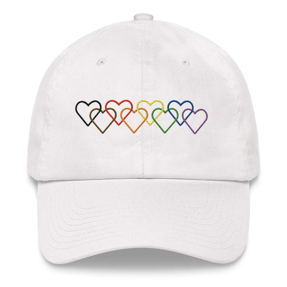 Philly Pride Hat: Interlaced Heart Outlines Embroidered Cap