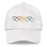 Philly Pride Hat: Interlaced Heart Outlines Embroidered Cap