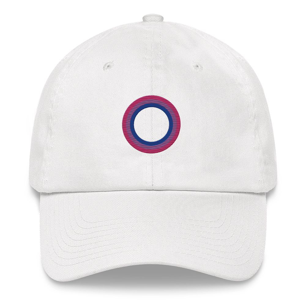 Embroidered Hat: Bisexual Pride Ring Emblem Design