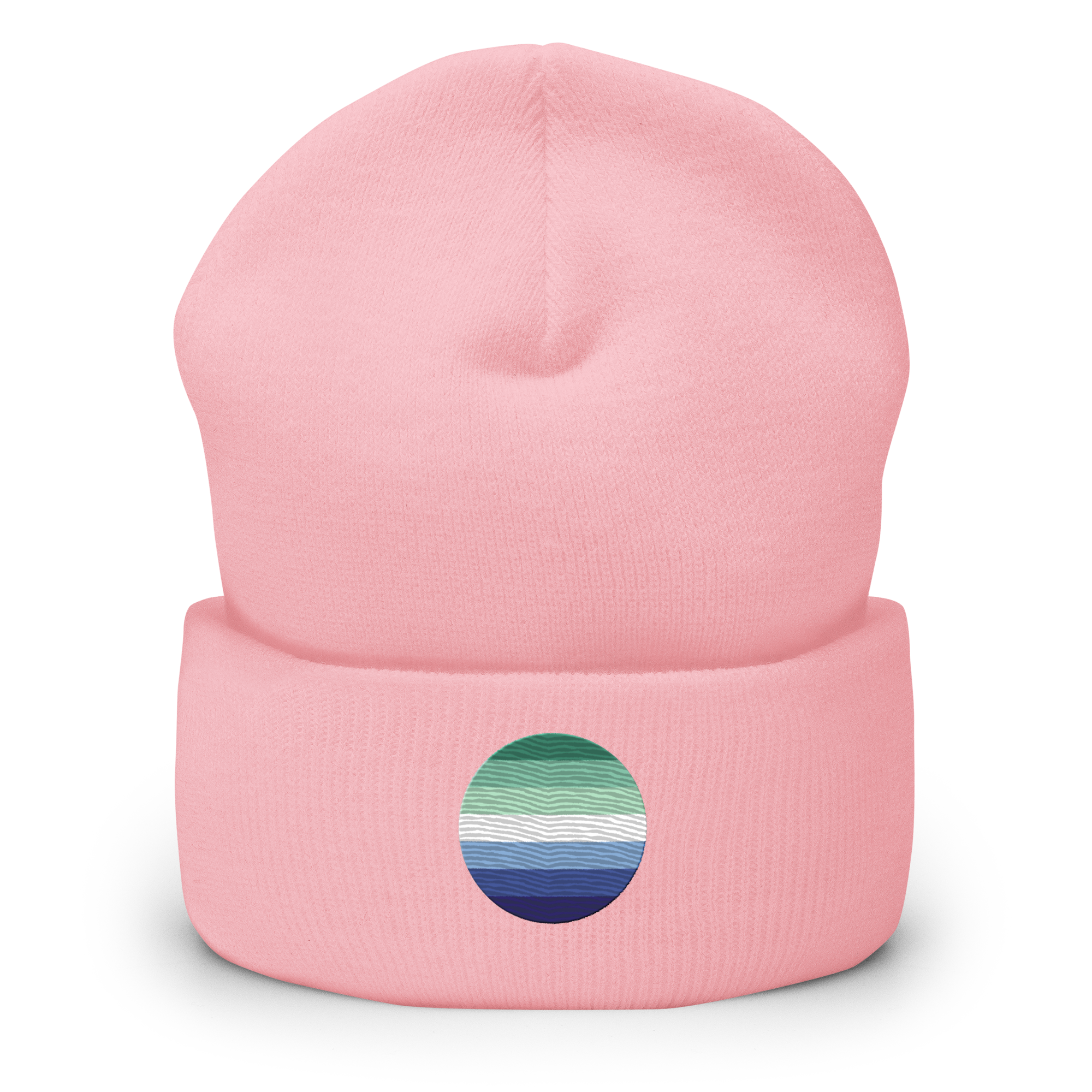 Gay Pride Flag Embroidered Circle Beanie: Celebratory LGBTQ+ Pride Design