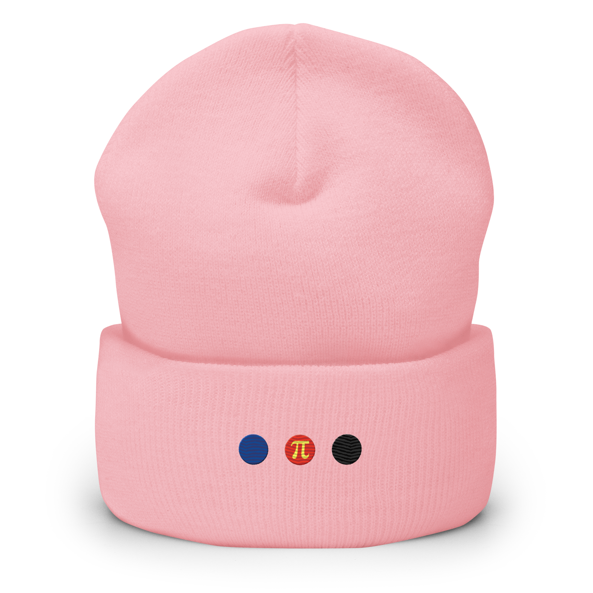 Embroidered Polyamory Beanie: Pride Flag Horizontal Circle Design